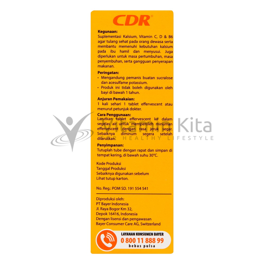 Jual CDR EFFERVESCENT - 20 TABLET | VITAMIN D | Shopee Indonesia