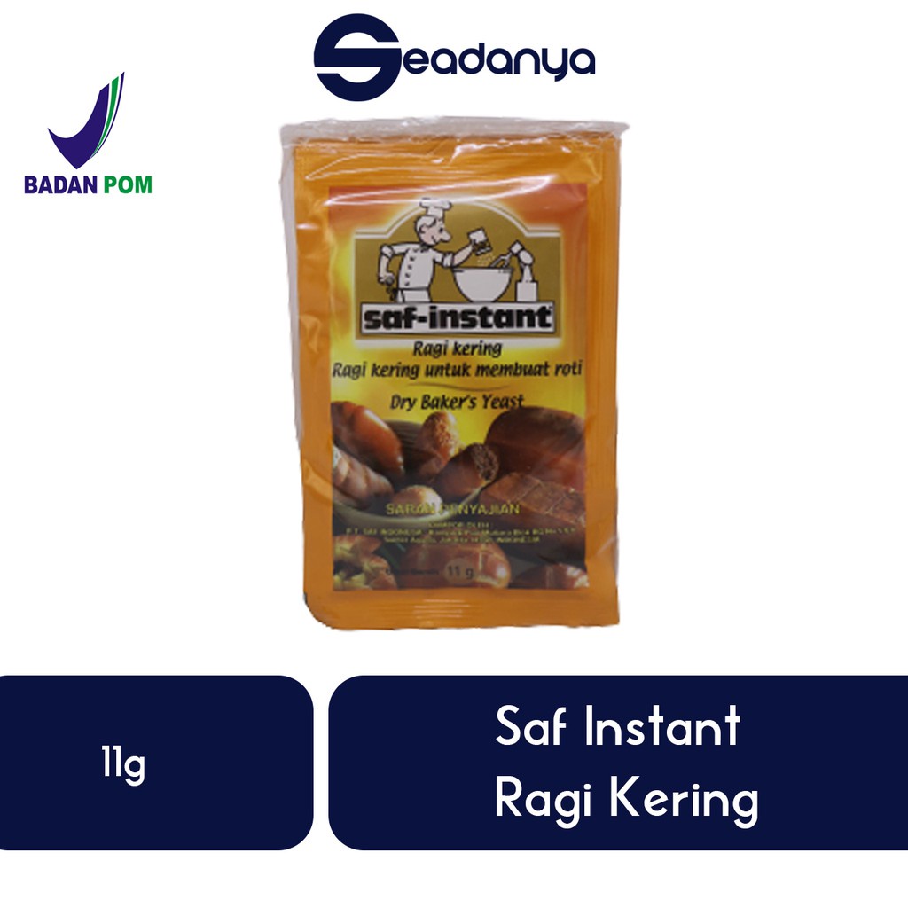 Jual Saf Instant 11g Ragi Kering untuk Membuat Roti BPOM - Premix Roti ...