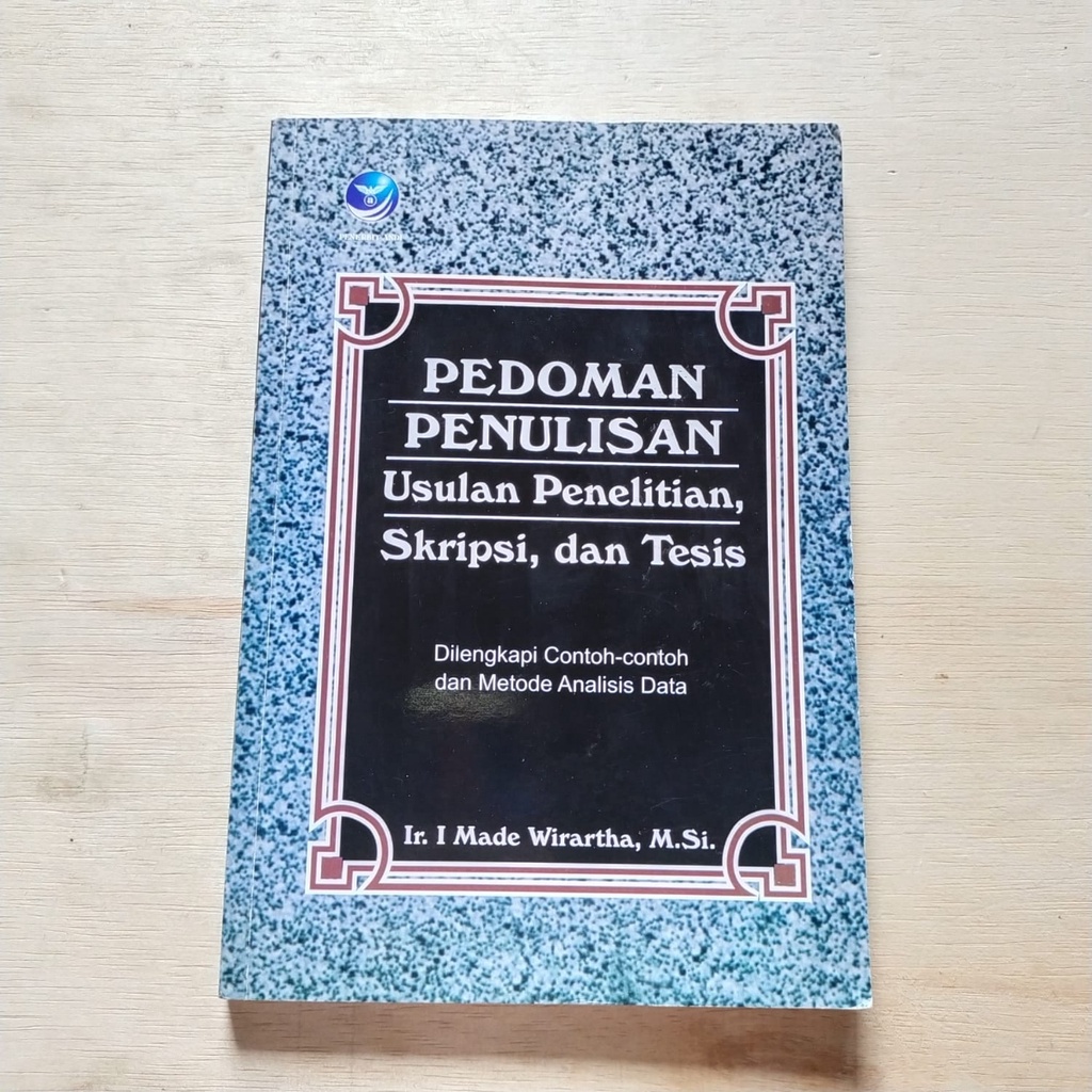 Jual Buku Original Pedoman Penulisan Usulan Pneltian Skripsi And Tesis Dilengkapi Contoh And Metode 6393