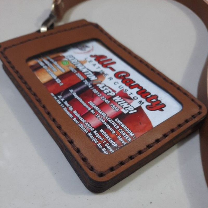 Jual name tag / id card kulit sapi | Shopee Indonesia