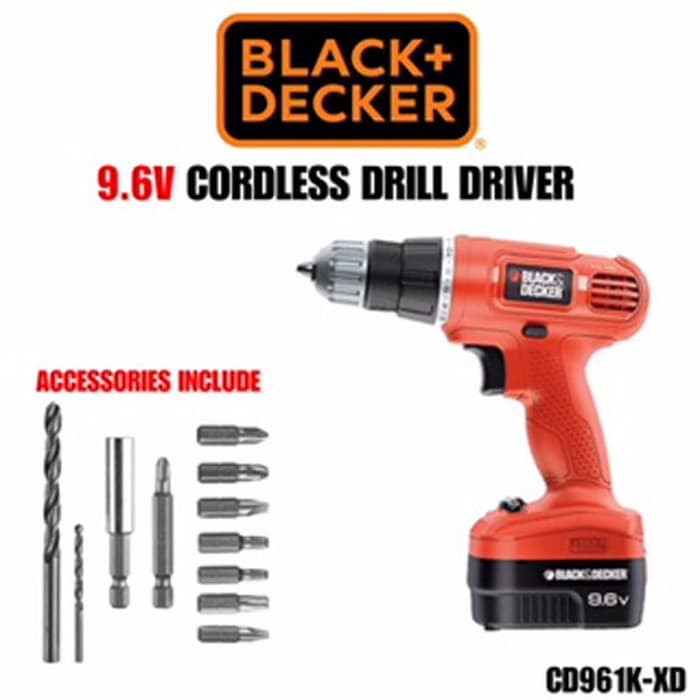 Jual MESIN BOR CORDLESS BLACK DECKER DRILL KIT OBENG SET | Shopee Indonesia