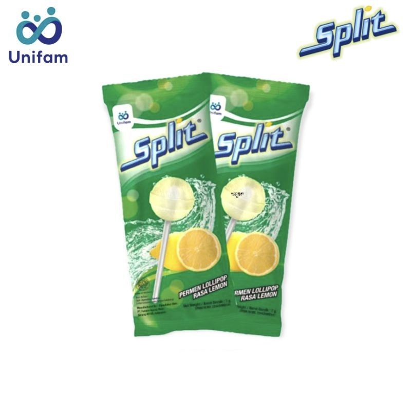 Jual Split Candy Permen Lollipop Rasa Lemon Sprite 7 gram - 1 pcs ...