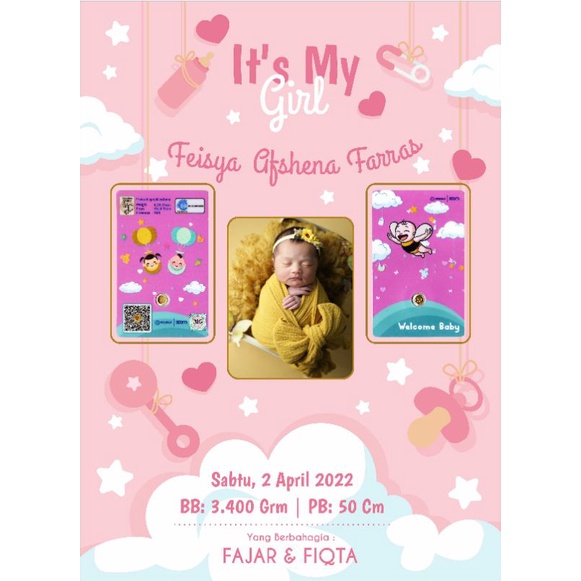 Jual Biodata Bayi Pink 10RS | Shopee Indonesia