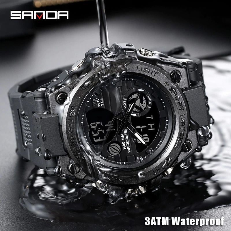 Jual SAMDA ORIGINAL JAM TANGAN PRIA BLACK | Shopee Indonesia