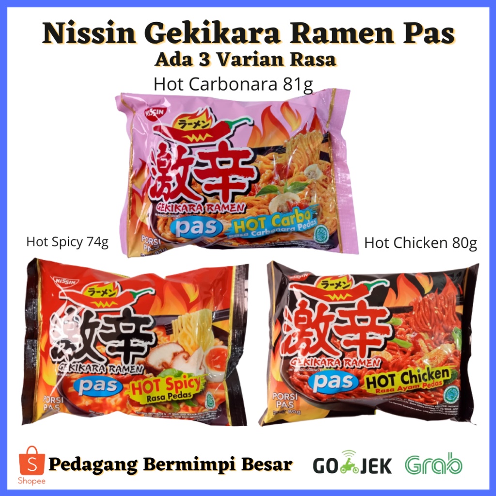 Jual Nissin Gekikara Ramen Pas Nissin Gekikara Pas Ada 3 Varian Rasa