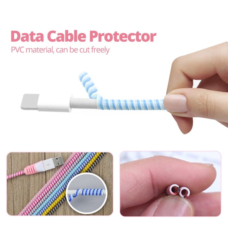 Jual Pelindung kabel Cable line protector charger Lilitan 2 warna warni ...