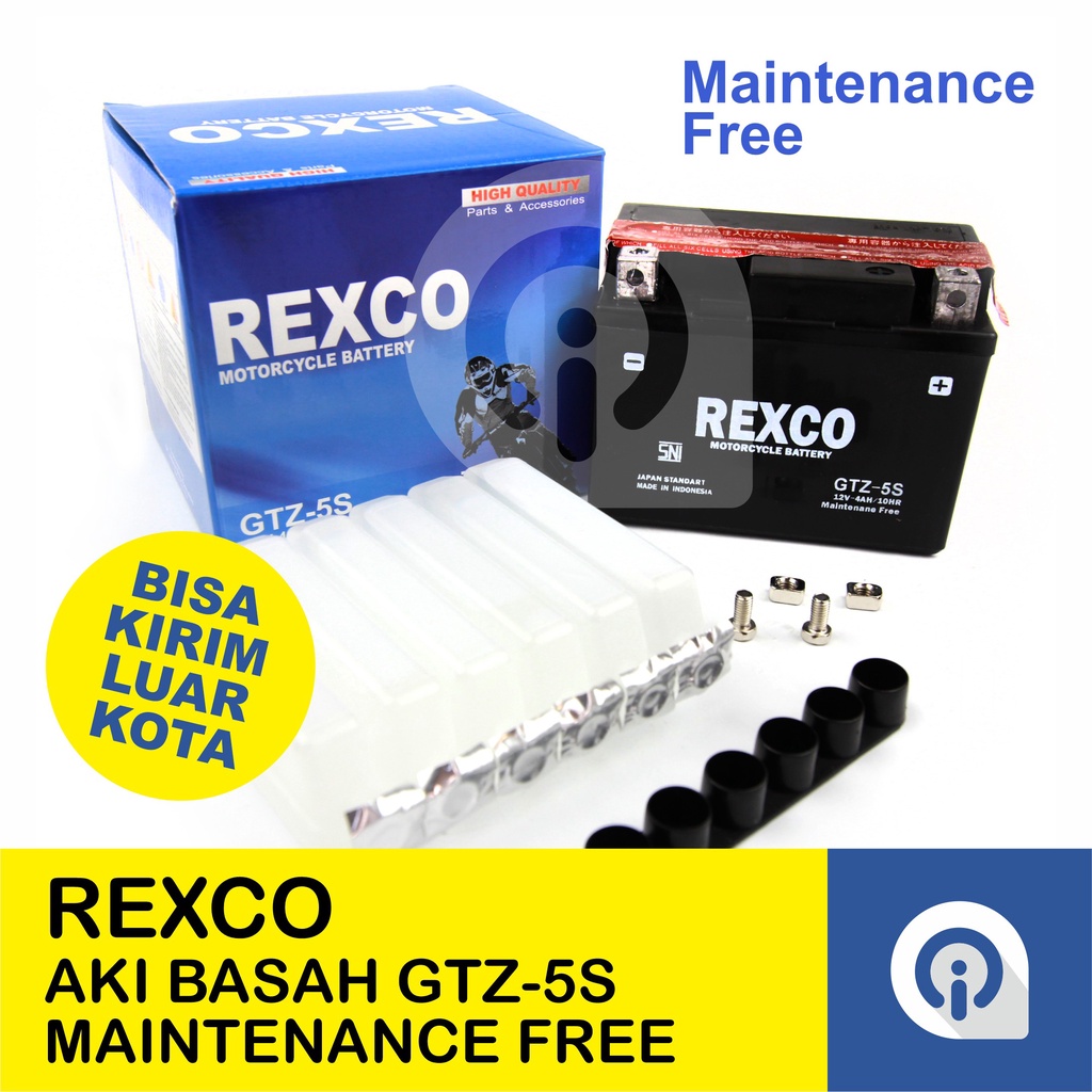 Jual Accu Aki Motor GTZ-5S REXCO - Maintenance Free | Shopee Indonesia
