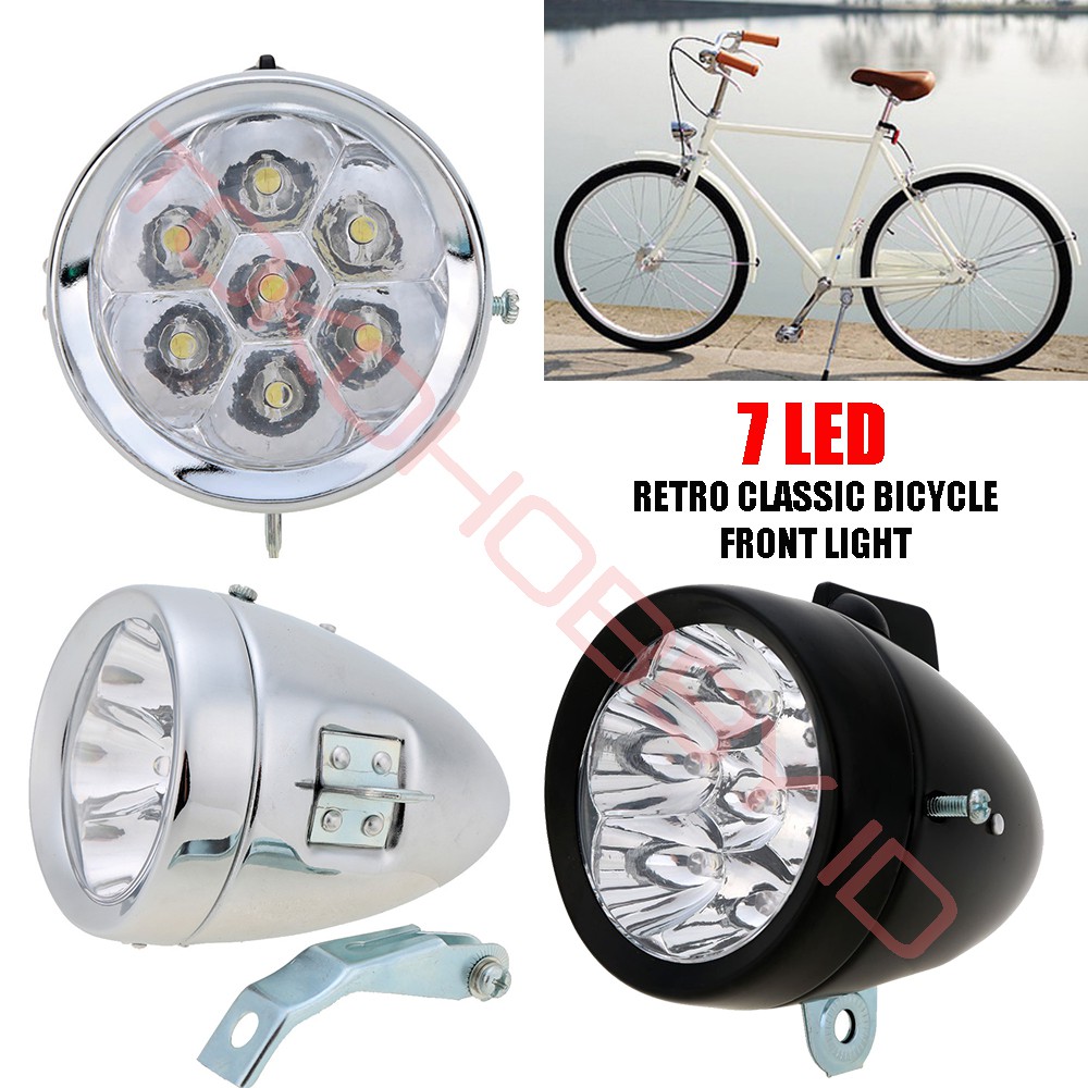 Jual Lampu Depan Sepeda Retro Vintage Klasik 7 Led Onthel Seli Commuter Universal Shopee Indonesia 