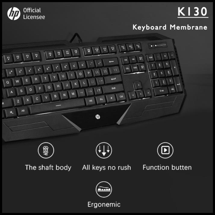 Jual Keyboard Office / Keyboard Murah Hp K130 - No Led Membrane ...