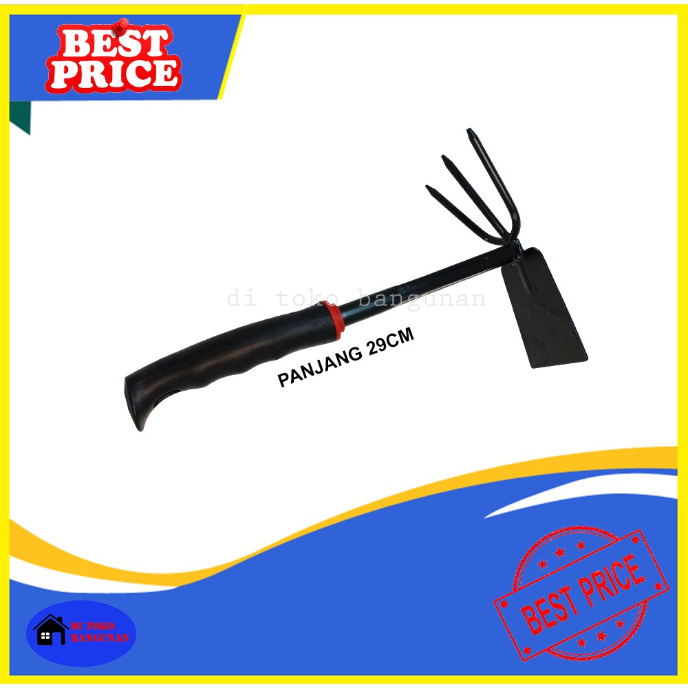Jual Alat Berkebun Pacul Cangkul Garukan Mini 2 Fungsi Besi Gagang ...