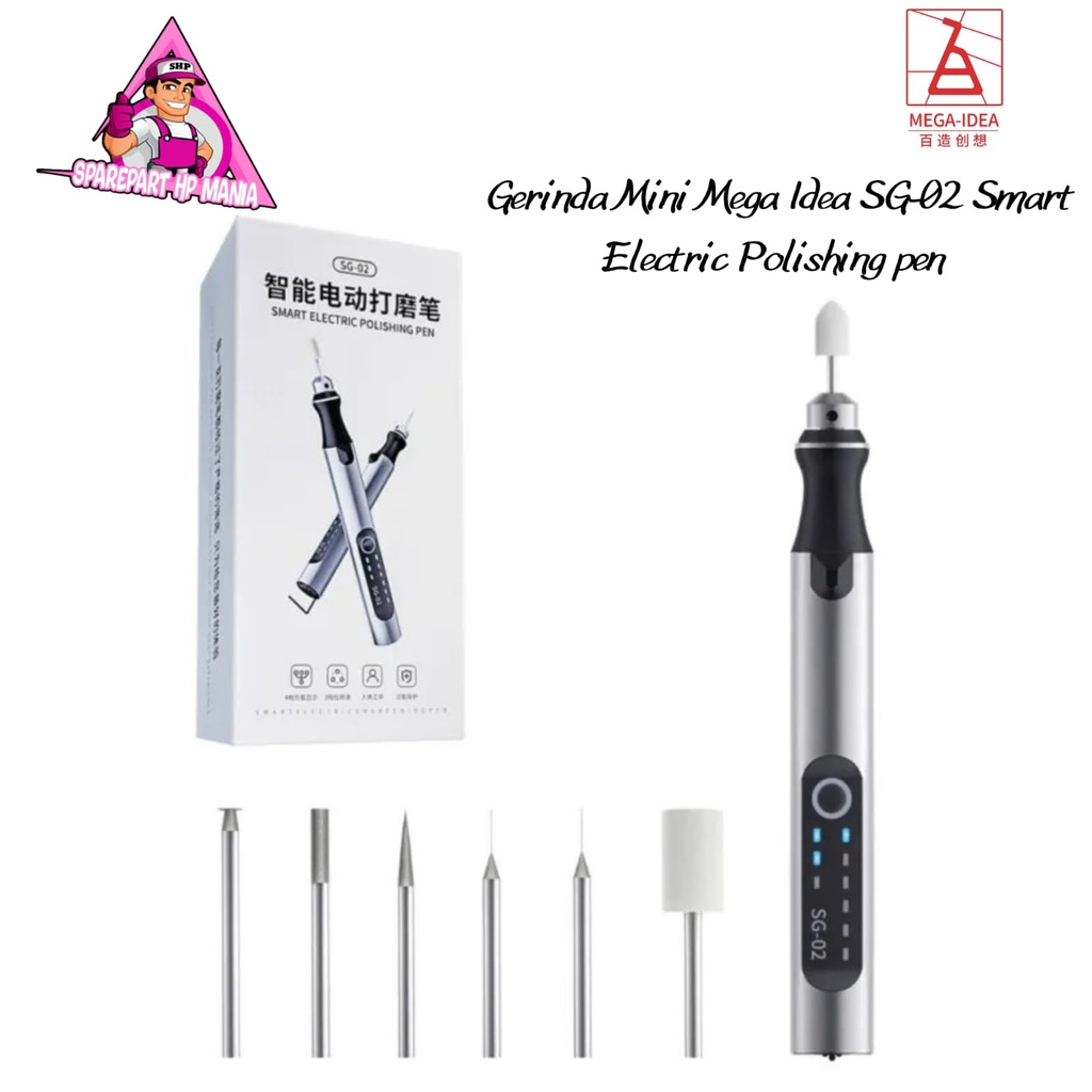 Jual GERINDA MINI MEGA IDEA SG02 Smart Electric Sharpening Pen