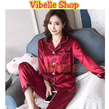 SATINPP Vibelle Baju Tidur Piyama Satin Silky Velvet Premium Wanita