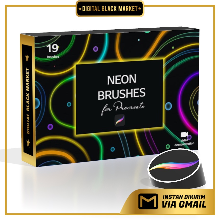 Jual Neon Brush Set For Procreate - | Shopee Indonesia