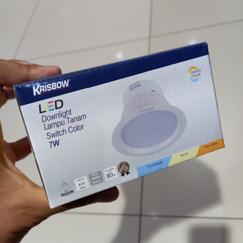 Jual Krisbow Lampu Downlight Led Switch Color Warna Watt Shopee Indonesia