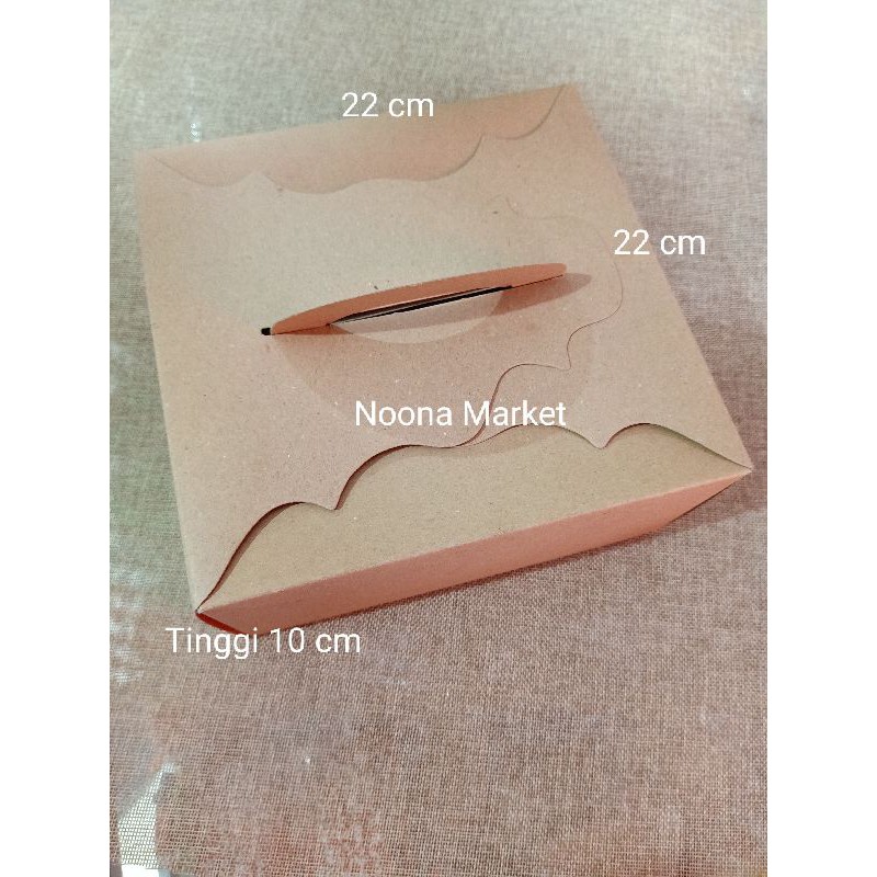 Jual Box Kraft / Dus Rakit Coklat/ Dus Cake / Dus Tart Dengan Pegangan ...