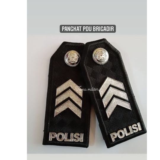 Jual PANGKAT BRIGADIR PDU POLISI PERLENGKAPAN POLRI TANDA KEPANGKATAN ...