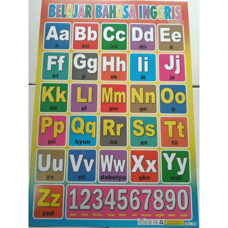 Jual POSTER BELAJAR ABJAD BAHASA INGGRIS | Shopee Indonesia