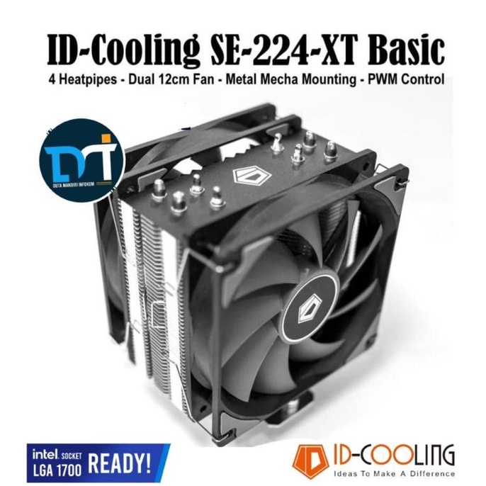 Jual Id Cooling Se-224-Xt Basic - Cpu Cooler For Intel And Amd | Shopee ...