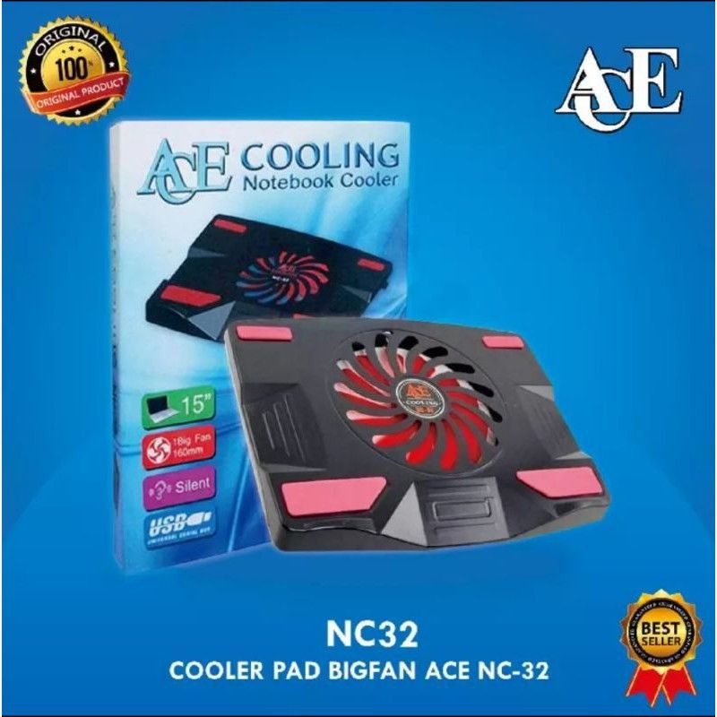 Jual Kipas Pendingin Laptop Big Fan Cooler Ace Nc32 Cooling Pad Laptop