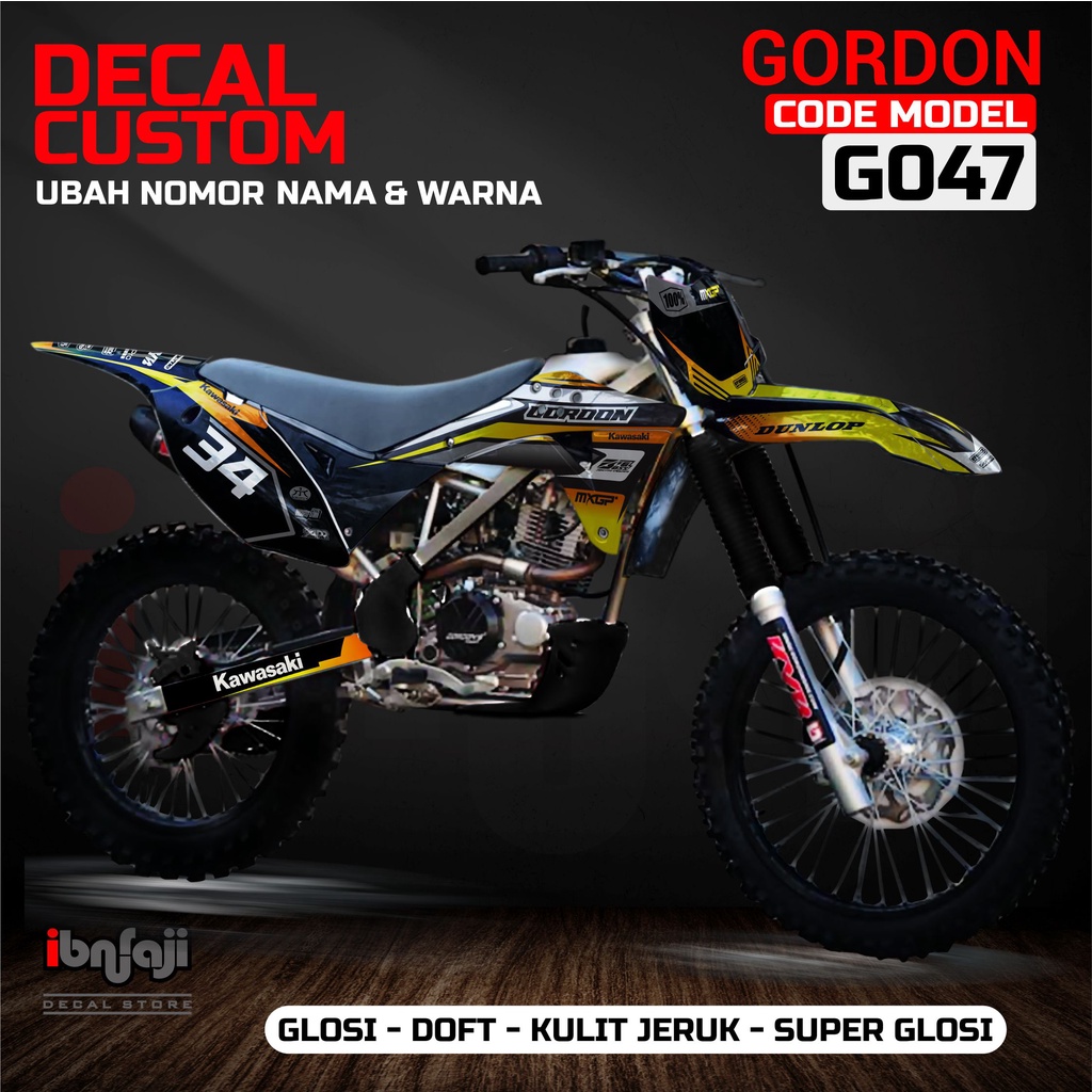 Jual Decal Gordon Stiker Decal Klx Gordon Full Body Custom G047 Shopee Indonesia