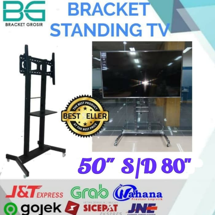 Jual STANDING BRACKET TV TINGGI 2 METER 50 SAMPAI 80 INCH SUPER KOKOH ...