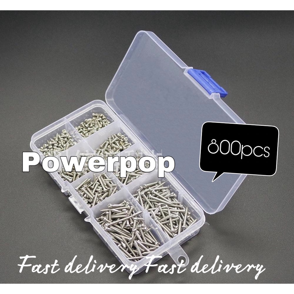 Jual Paketan skrup m2 flat head self tapping screws free box isi 800 ...
