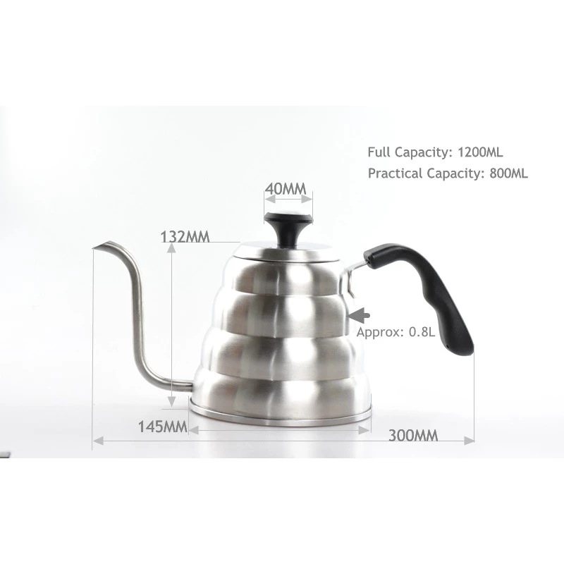Coffee Maker Pot V60 Drip Teko Pembuat Kopi 1000ML Stainless Steel Alat Dapur Kitchen Tools Ala Cafe - foto 1