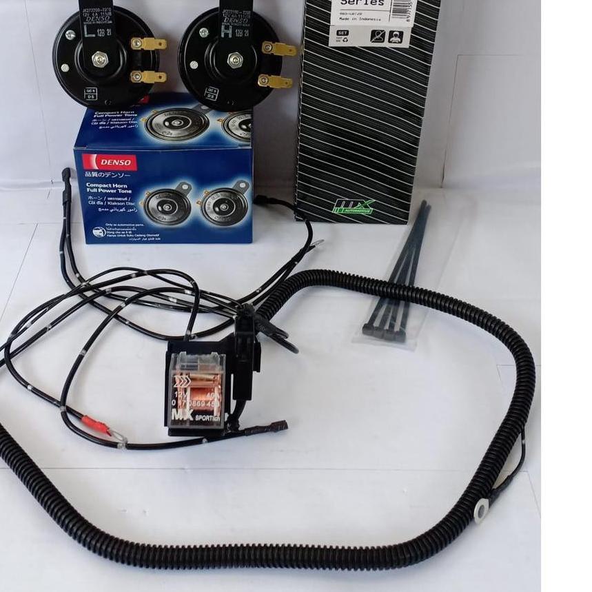 Jual Klakson Denso Compact Disc Horn Set 12v Original + Kabel relay set