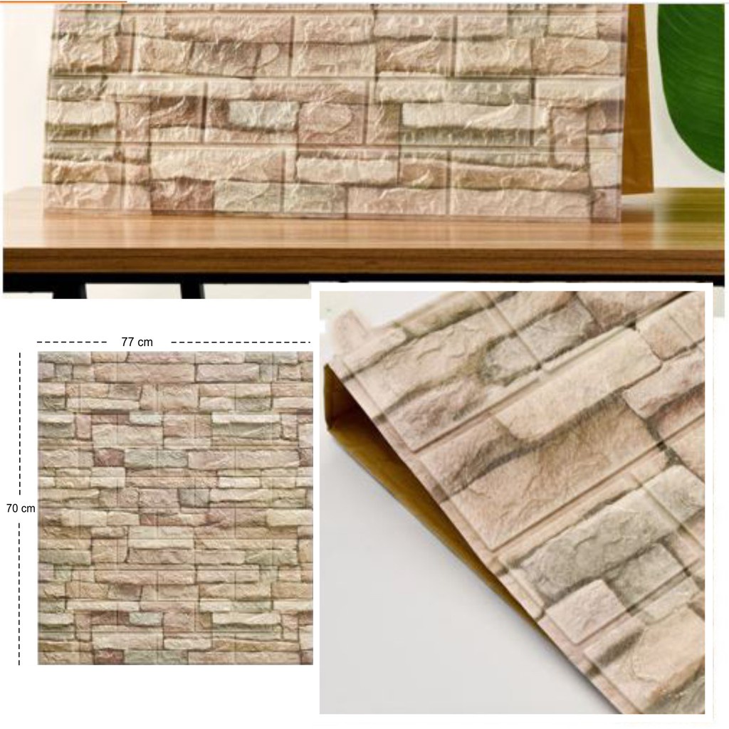 Jual PROMO Paket 20 Lembar Wallpaper 3D Modern Foam Batu Bata ...