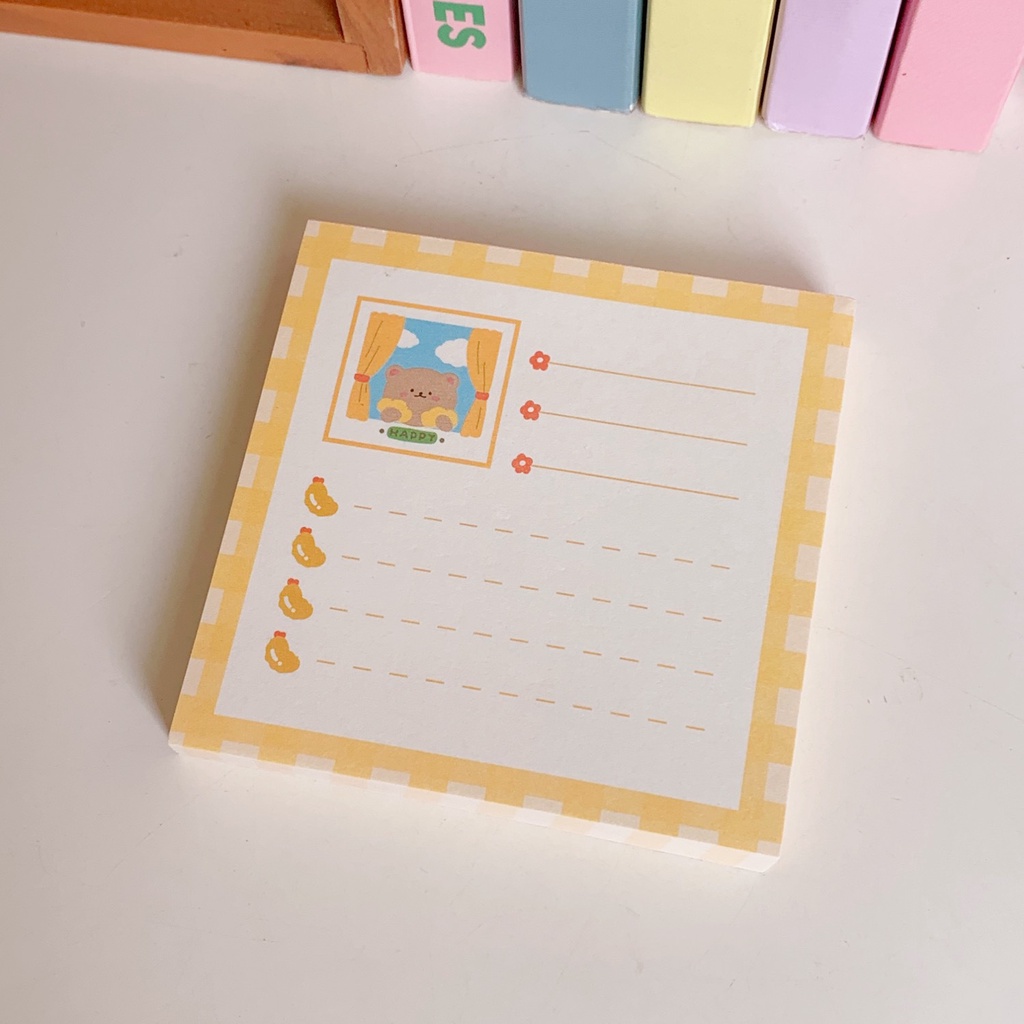 Jual BeeWell Memo Pad 100 Lembar Motif Bear Shopee Indonesia