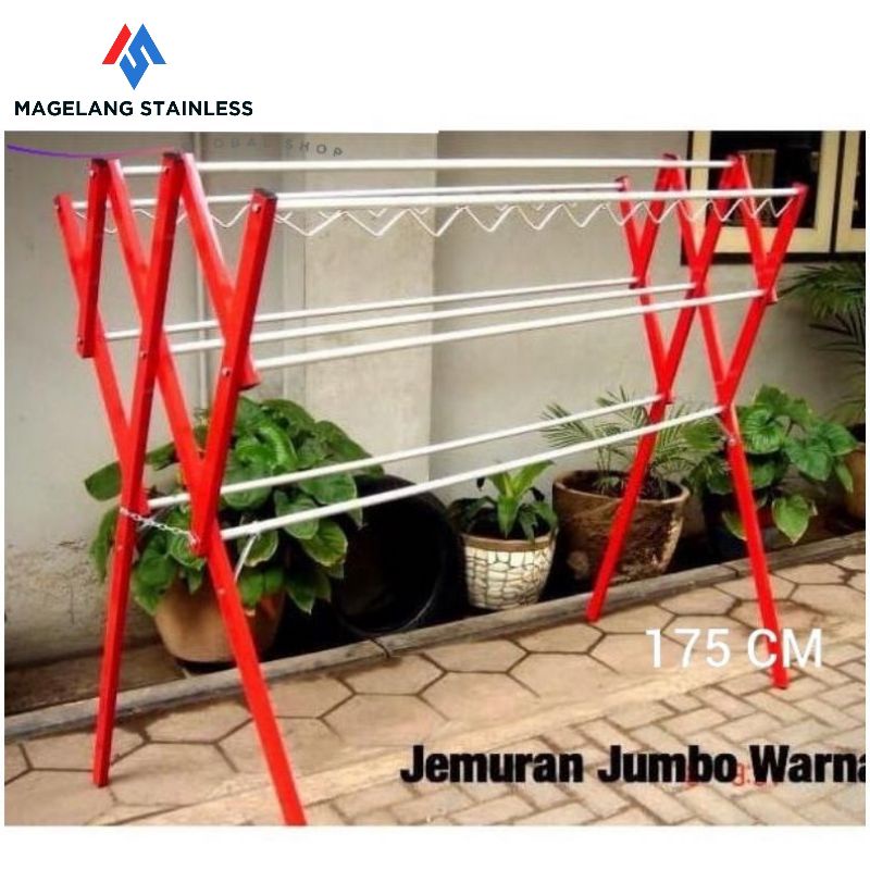 Jual JEMURAN BAJU JEMURAN BAJU ALUMUNIUM WARNA JUMBO175X145cm JEMURAN 