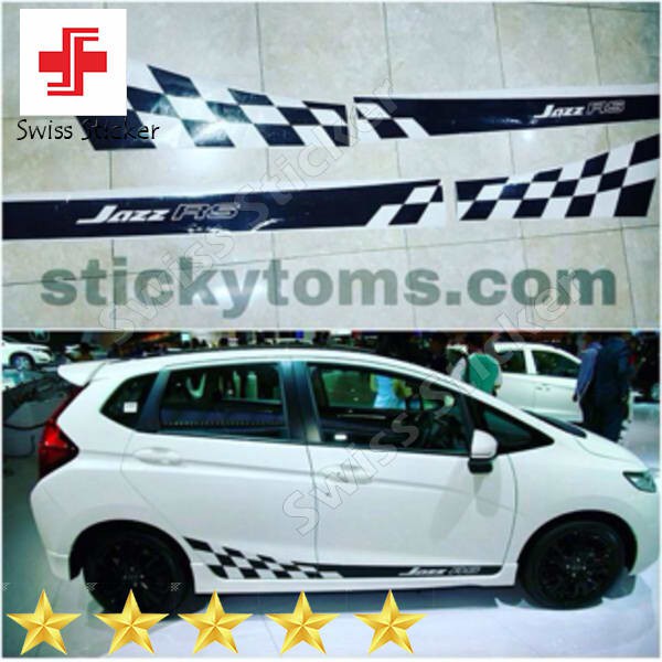 Jual Promo Stiker Striping Racing Flag Mobil Honda Jazz Keren | Shopee ...