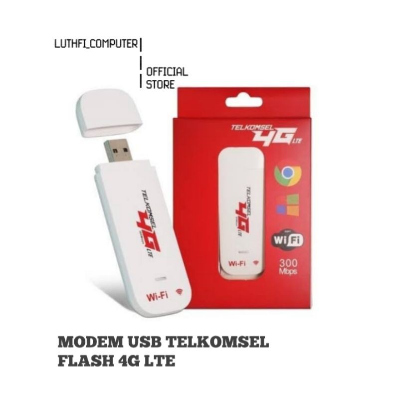 Jual Modem 4g Lte Usb TELKOMSEL Flash 500mbps All Operator Gsm UNCLOCK
