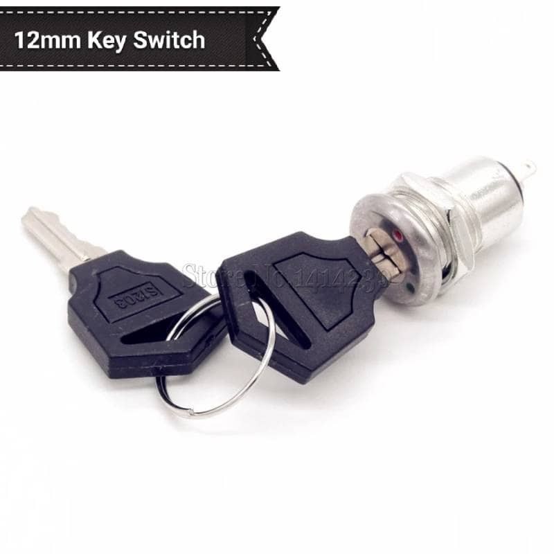 Jual Saklar Kunci 12mm Mini Key Switch ON OFF Lock Switch KS 02 KS02 ...