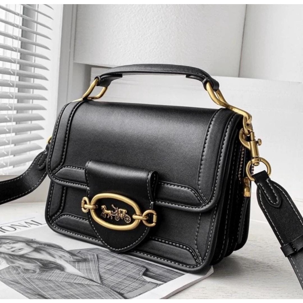 Jual Coach Hero Shoulder Bag Black Shopee Indonesia