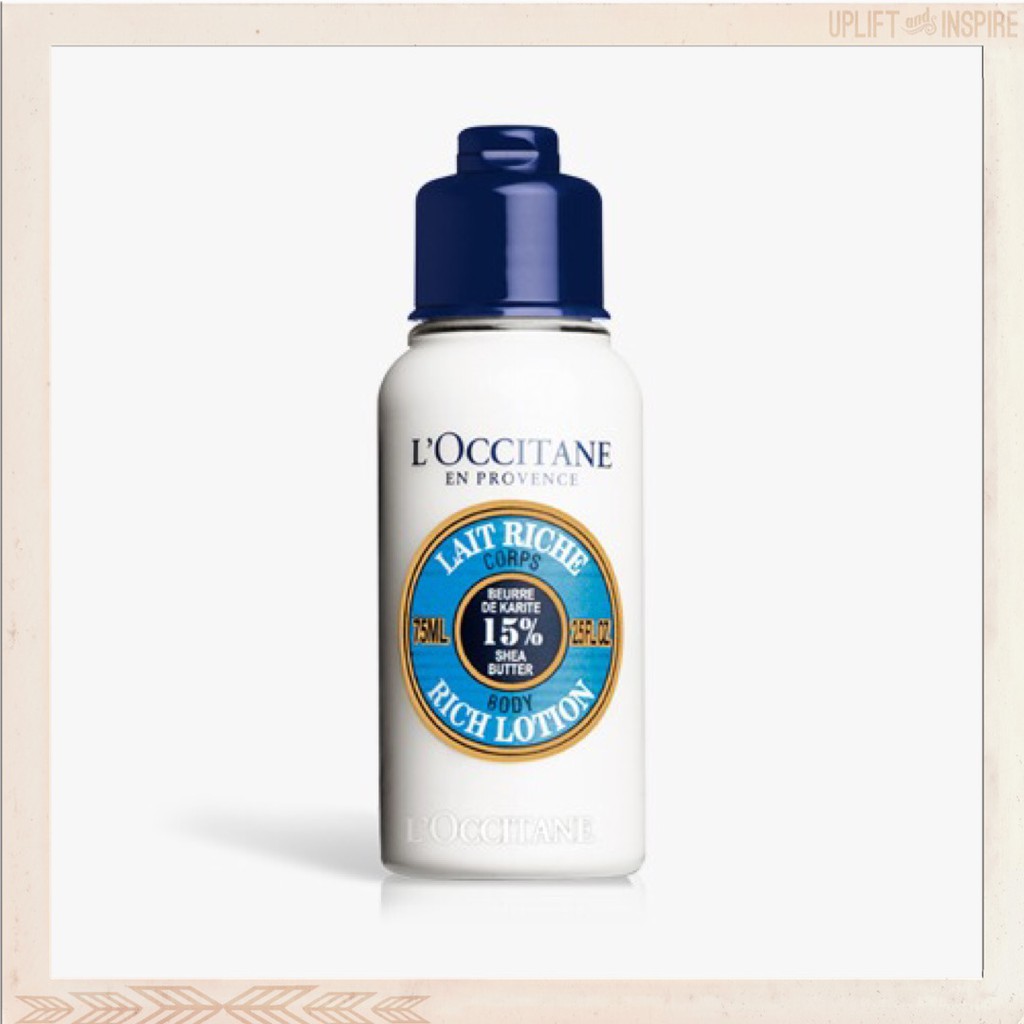 Jual Loccitane Shea Butter Ultra Rich Body Lotion Travel Size 75ml