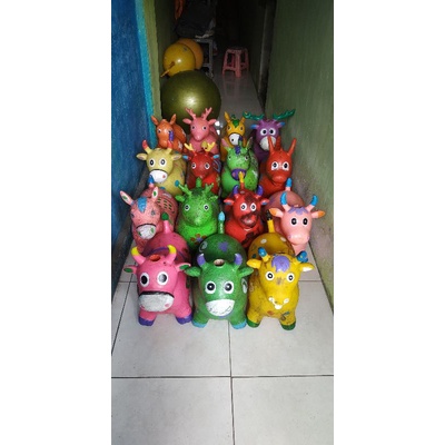 Jual mainan sapi anak / second / pl / bekas / animal jumping / random ...