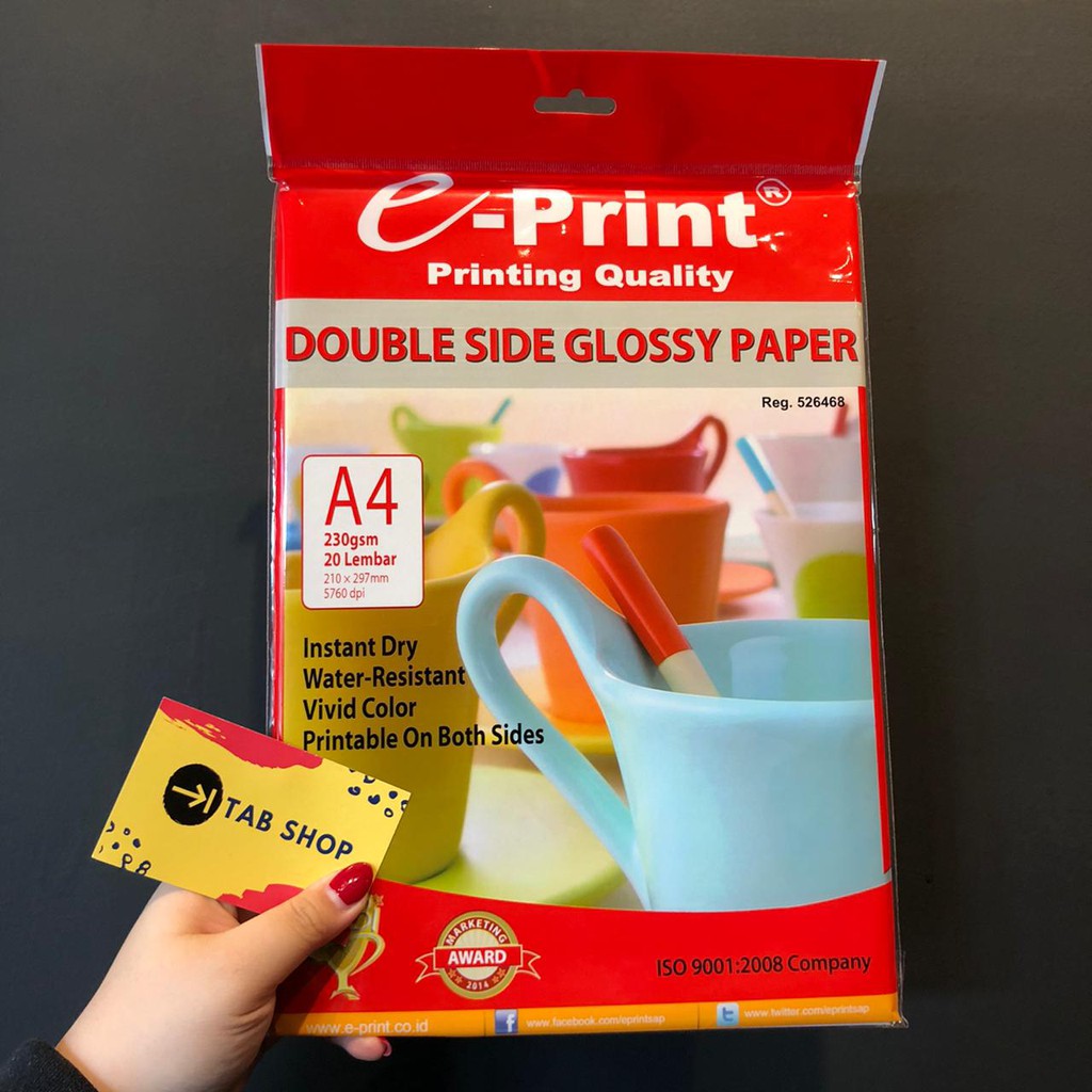 Jual TAB SHOP EPRINT DOUBLE SIDE GLOSSY PAPER A4 230 GSM 20 SHEETS