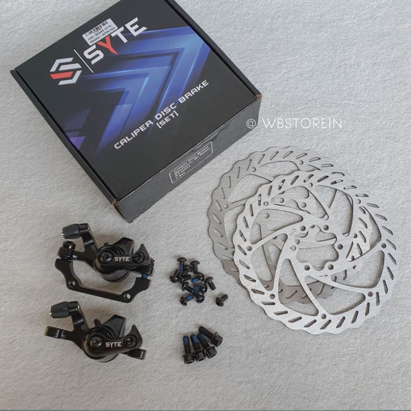 Jual Rem Cakram Discbrake Set Mekanik SYTE Caliper Rotor 160 mm