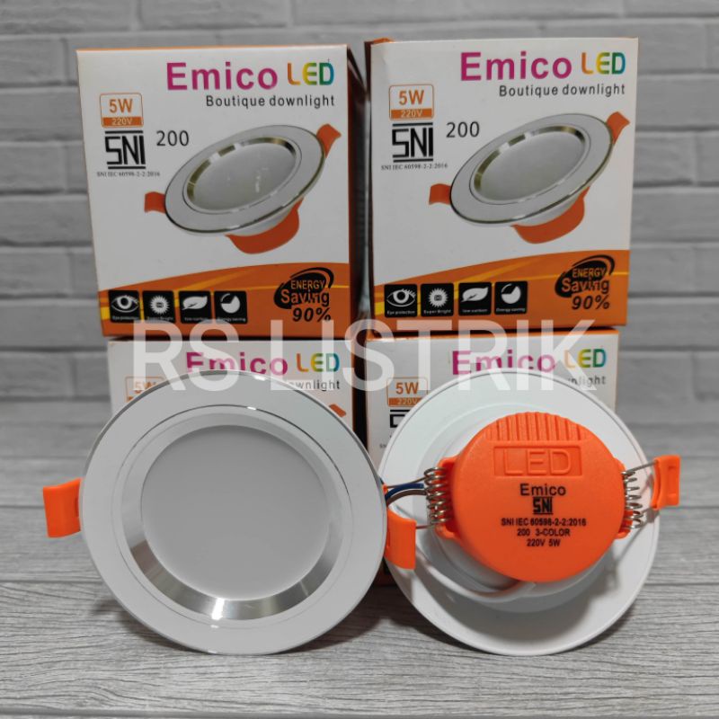 Jual Emico Downlight Spotlight LED / COB 5 Watt 3 warna / Tri colour ...