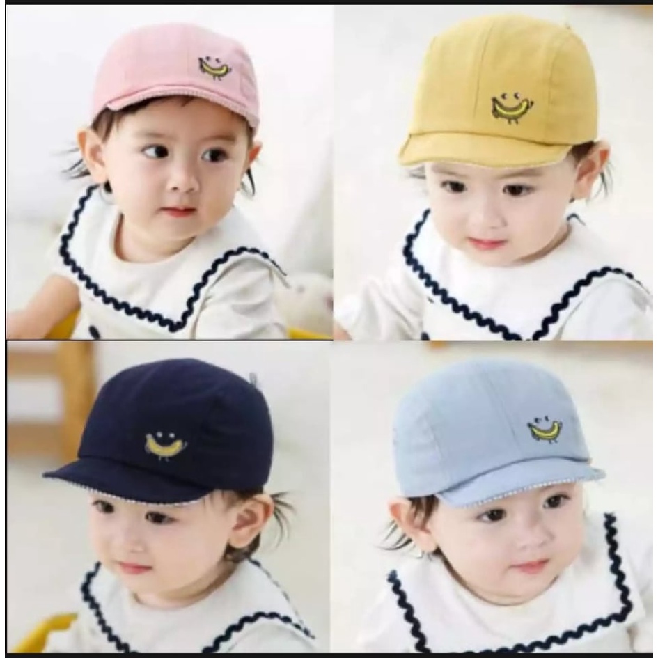 Jual topi anak karakter banana // topi anak lakilaki dan perempuan
