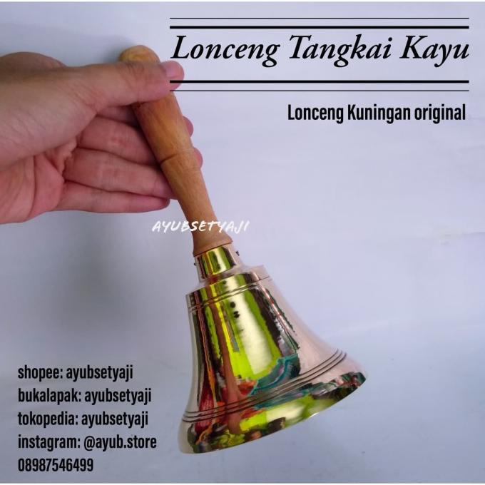 Jual Lonceng Eskrim Lonceng Kayu Lonceng Kuningan Tangkai Kayu Antik Shopee Indonesia