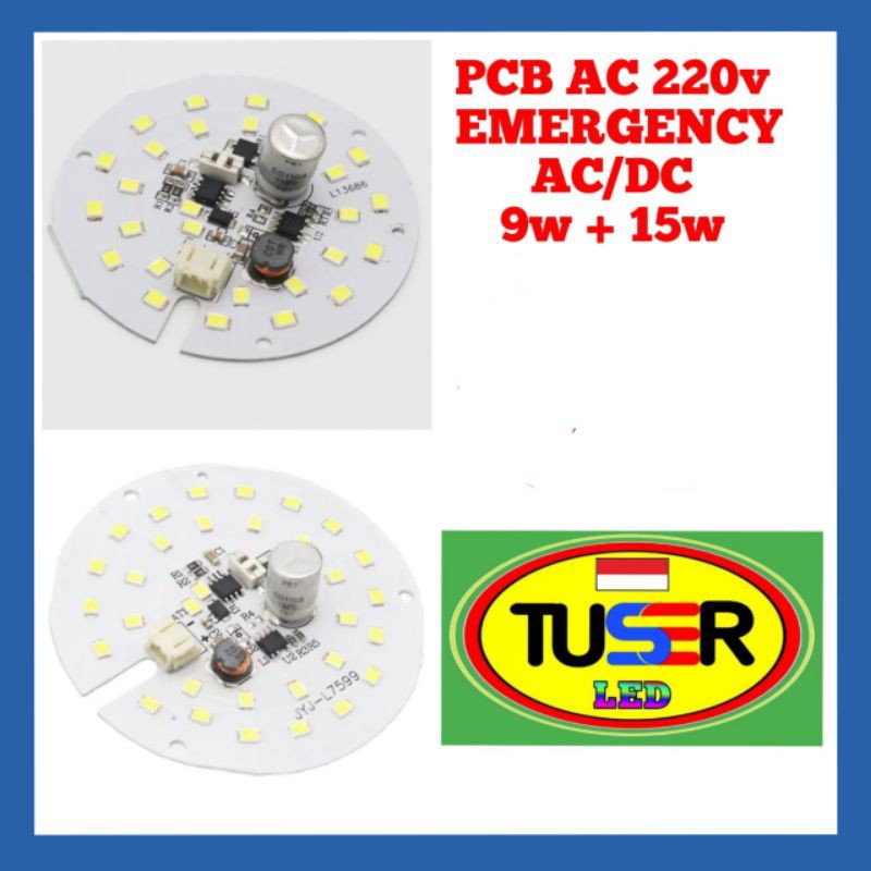 Jual PCB AC+DC 9W DAN 15W /EMERGENCY | Shopee Indonesia