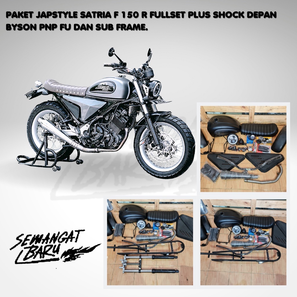 Jual Paket Japstyle Satria F R Fullset Plus Shock Depan Byson Fu