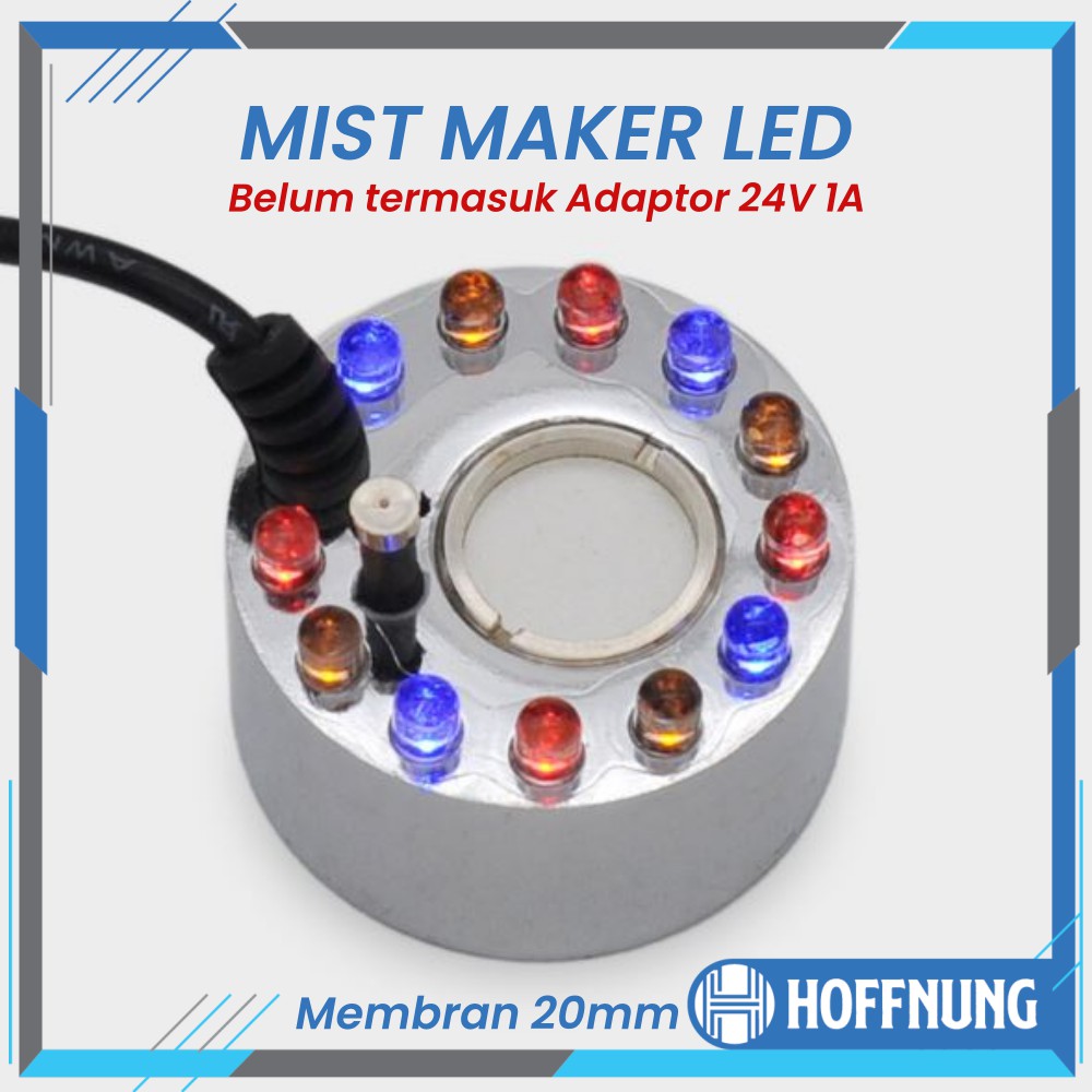 Jual Mist Maker Mesin Kabut Lampu Led Ultrasonic Stainless Steel Etc