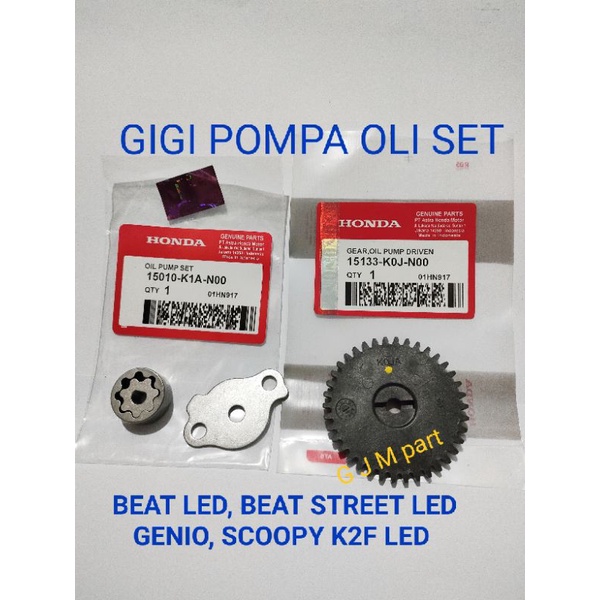 Jual GEAR OIL PUMP DRIVEN GEAR GIR GIGI POMPA OLI SET HONDA BEAT DELUXE