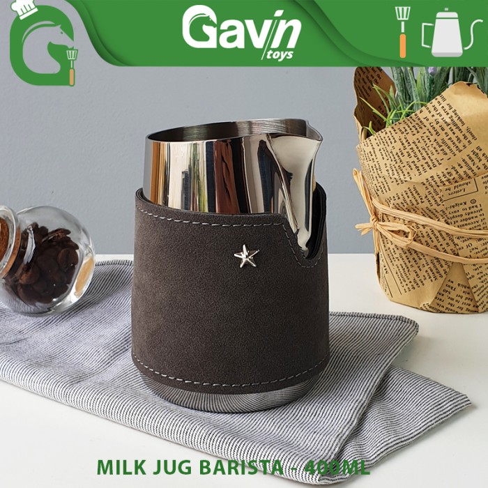 Jual Milk Jug Handless 400ml Jug Susu Handle Free Barista Jug Kulit ...