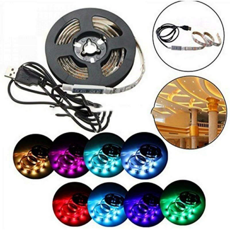 Jual Lampu Hias LED Strip USB Control RGB Moonlight Dekorasi Lampu hias ...