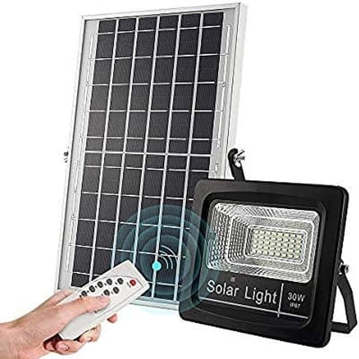 Jual Lampu LED Solar Light 30w Lighting Sorot With Remote Tenaga Surya ...