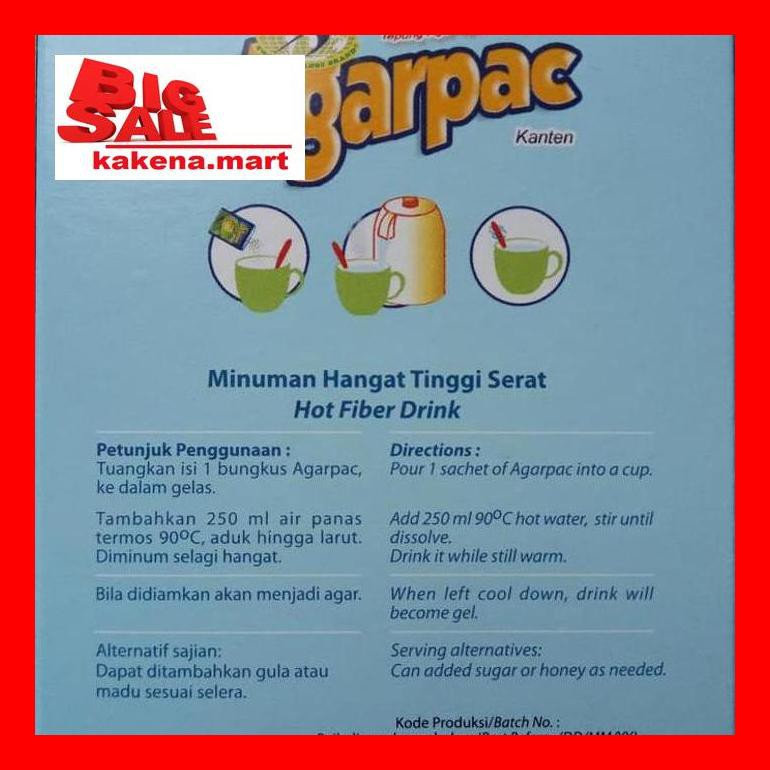 Jual Kak8Vitxd Agarpac - Minuman Diet Sehat Kaya Serat Dari Rumput Laut ...